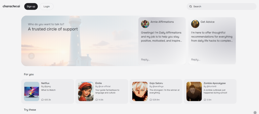 Character.ai - Best AI Website To Talk To Character Chatbots