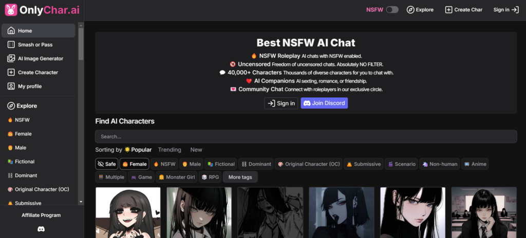 OnlyChar Ai - #6 Top AI Sex ChatBot